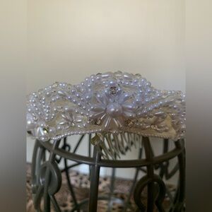 Elegant Pearl and Crystal Tiara